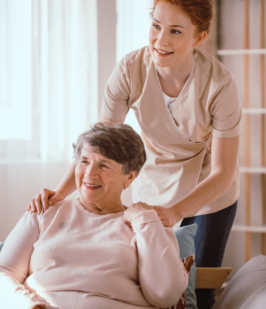 Helping older woman